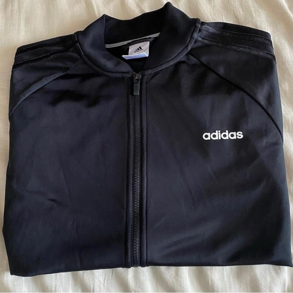 Adidas Jacket with Black Sleeve Stripes